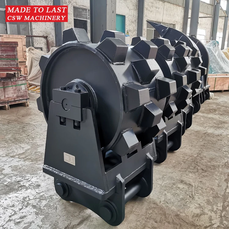27 - 35 Ton Excavator Compactor Wheel for JCB John Deere Compaction Plate Factory Direct Compact Dredge Wheel