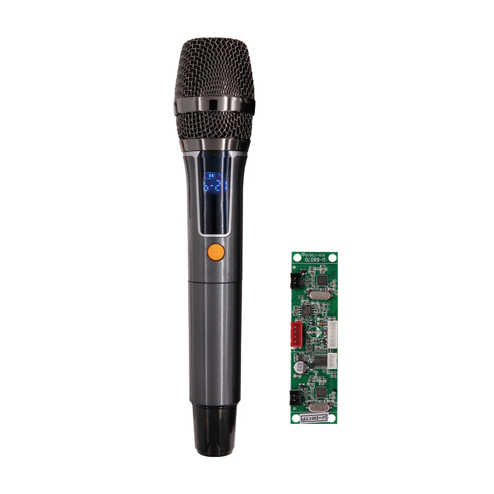 470MHZ-950Mhz low power consumption dual UHF frequency modulation wireless microphone fm radio receiver module pcb