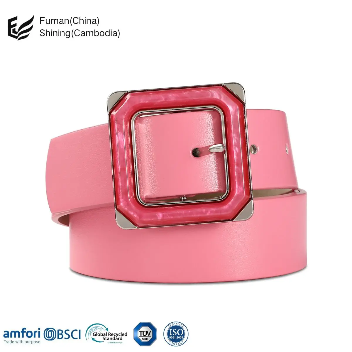 Cambodia factory professional belt customized fashion PU leather belt belt For Women made in cambodia