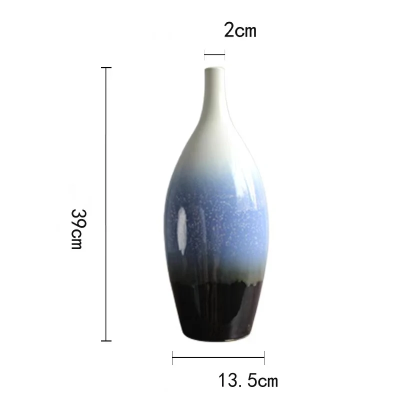 American style low price blue and white and black handmade pretty high quality ceramic jar