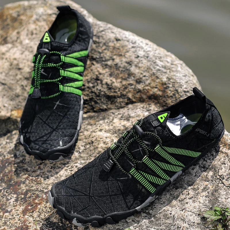 Summer Thick Soled Antiskid Beach Shoes Men Aqua Shoes Fast Dry Beach Diving Water Shoes