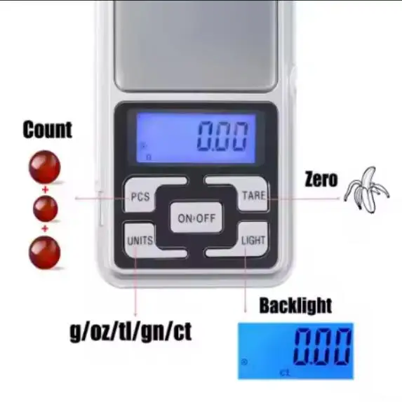 200g /500g X 0.01g Digital Scales Mini Precisions Jewelry Scales Backlight Weight Balance Gram Electronic Pocket Scale