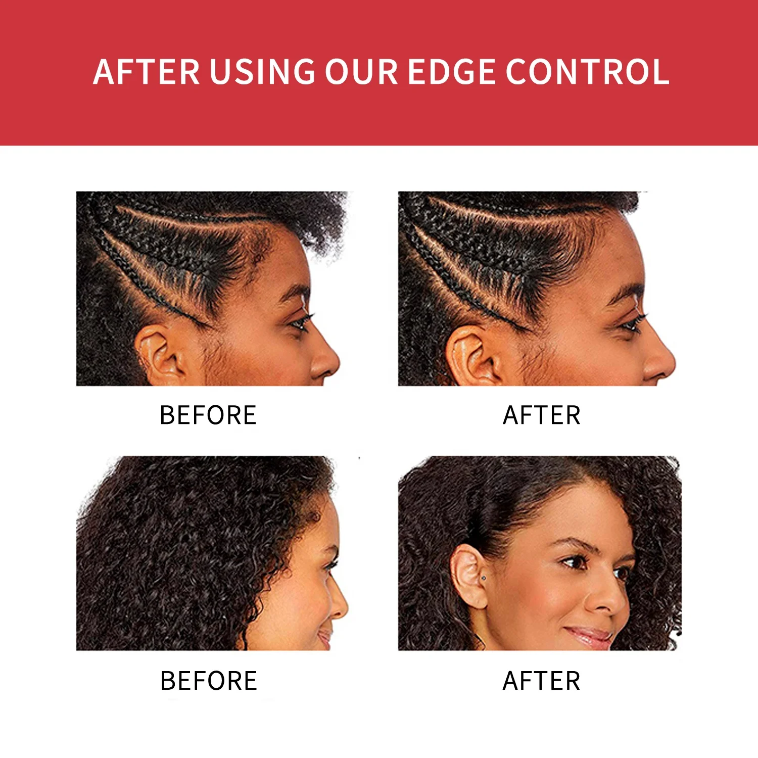 4c hair gel edge control 24 Hour long lasting edge tamer No Flaking or White