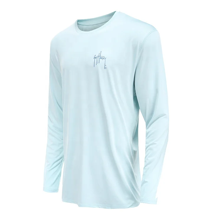 Новая мужская футболка с длинным рукавом и марлина Рыбалка рубашка huk Рыбалка УФ рубашки для рыбалки
