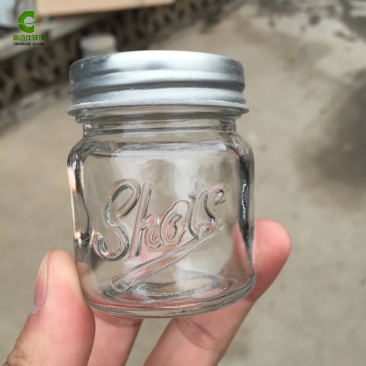 50ml Mason Jar Shot Glasses Mini Mason Jar Shot Glass with Cap