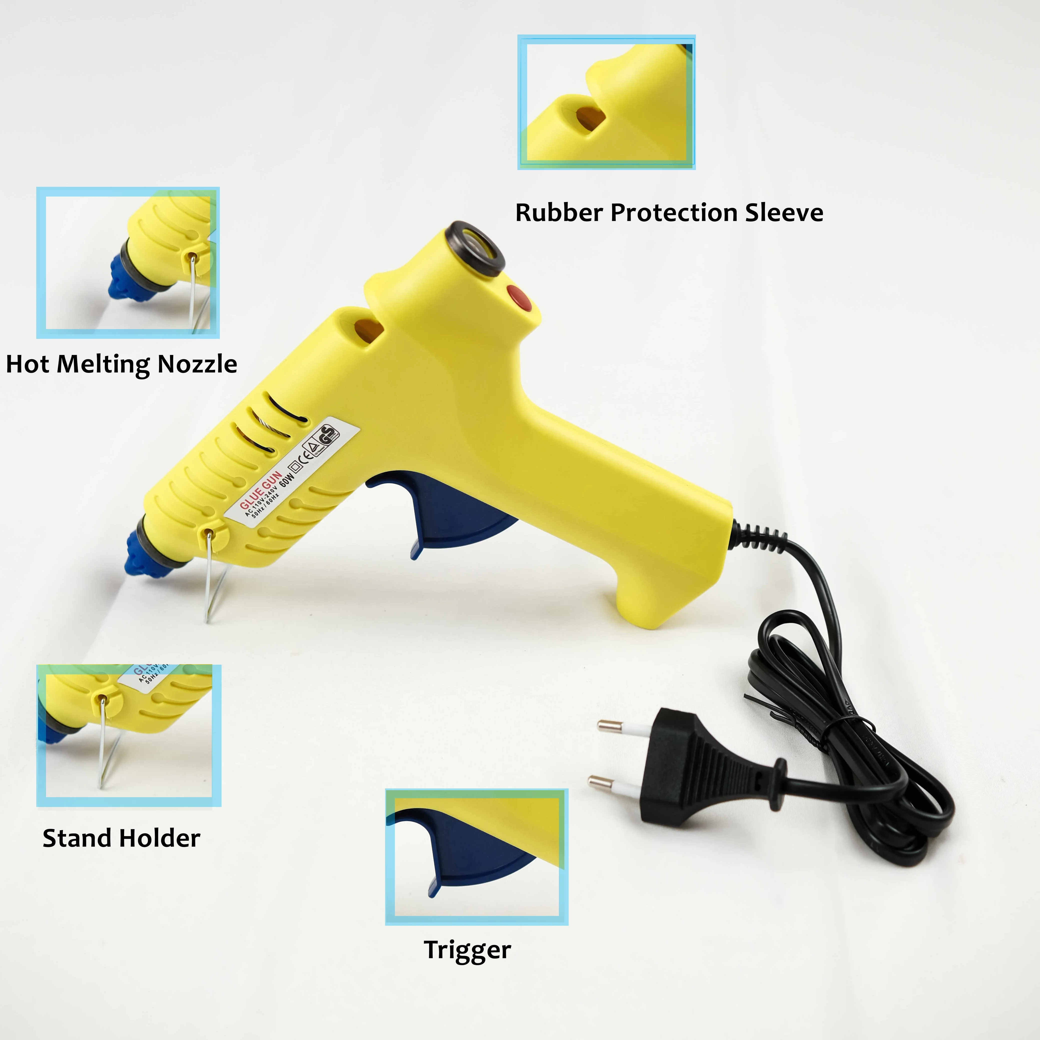 Wholesale corded electric hot melt glue guns sell well Chinese made wax sealing glue guns for DIY Project