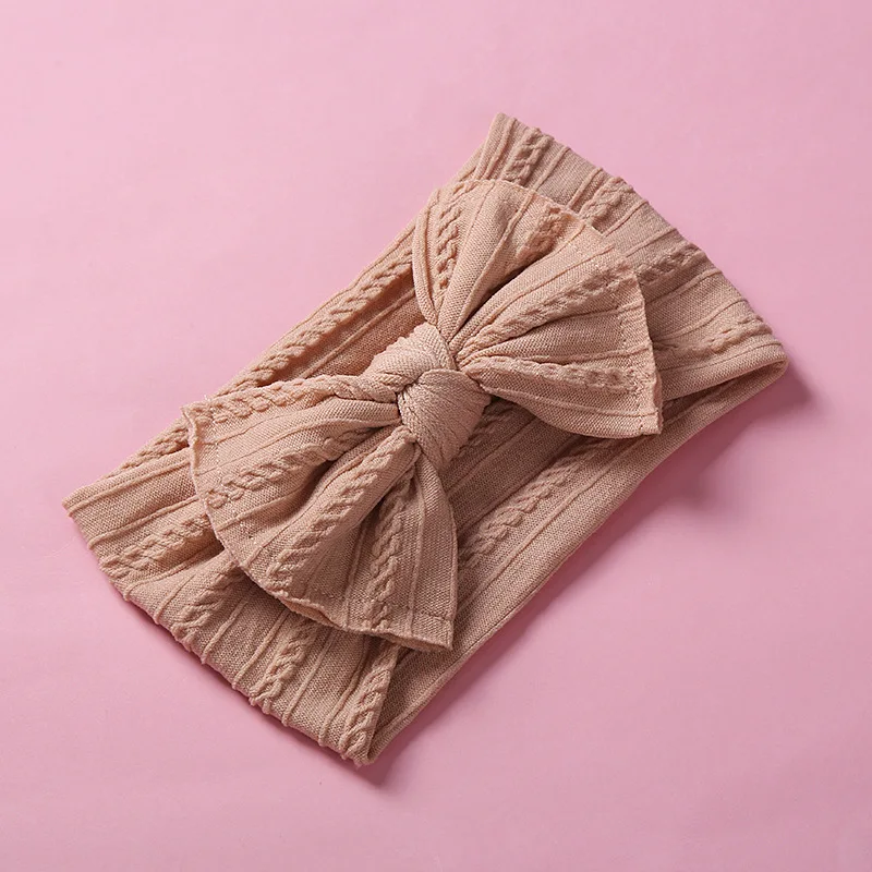 Wholesales Bow Baby Headband for Child Bowknot Headwear Turban for Kids Elastic Headwrap Baby Solid Color Hair Accessories