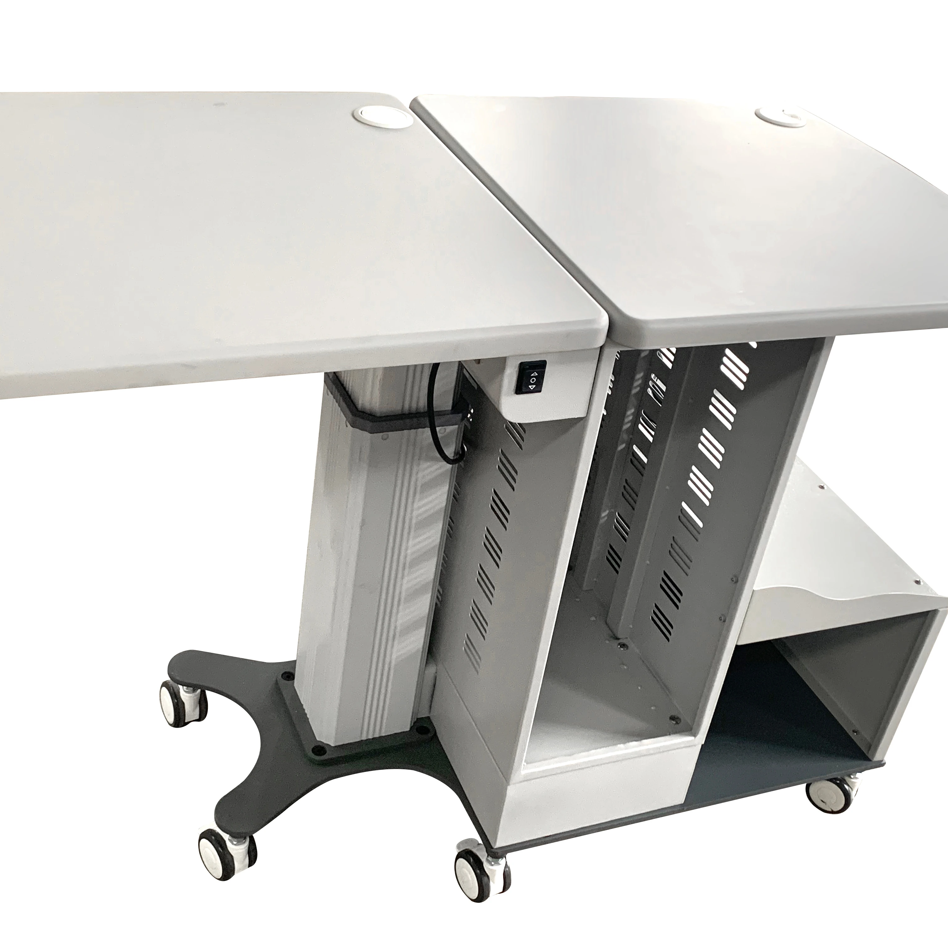Wholesale Ophthalmic motorized table with electric instrument 2 desktops load 200kg for placing optometry equipment OCT