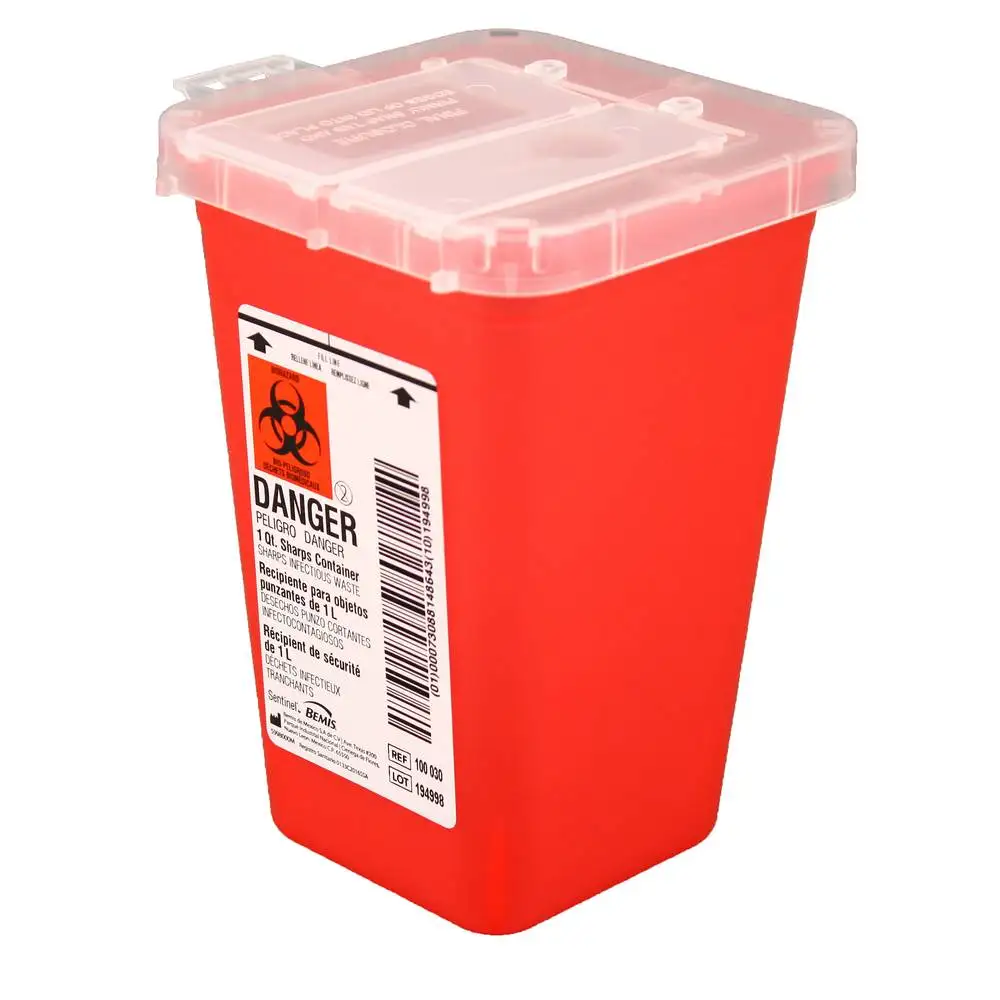 Plastic Sharps Box Medical Waste Safety Boxes Biohazard Needles Disposal Sharps Container