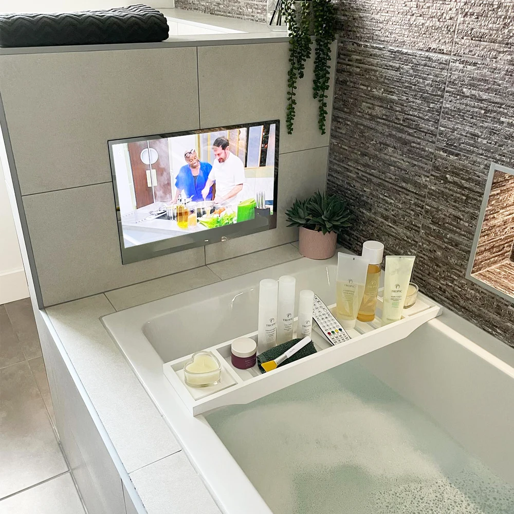 22 inch Waterproof Android Mirror Bathroom TV with Streaming Channels Support Netflix Dis.ney HBOmax Kinds of Languages