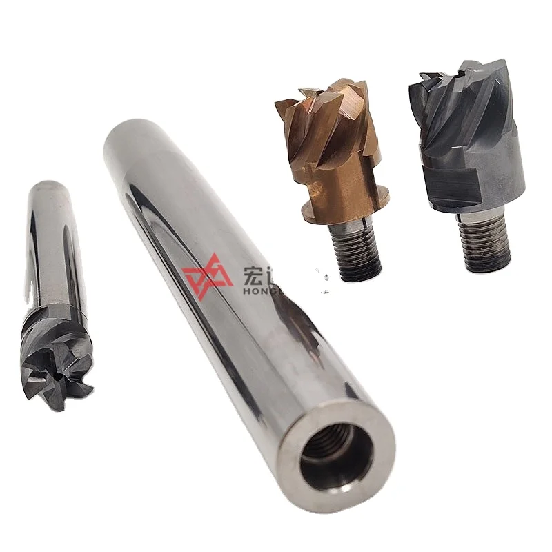 Solid Carbide tool holders  screwed with Exchangeable Head End Mill Modular CNC Cutting Tool