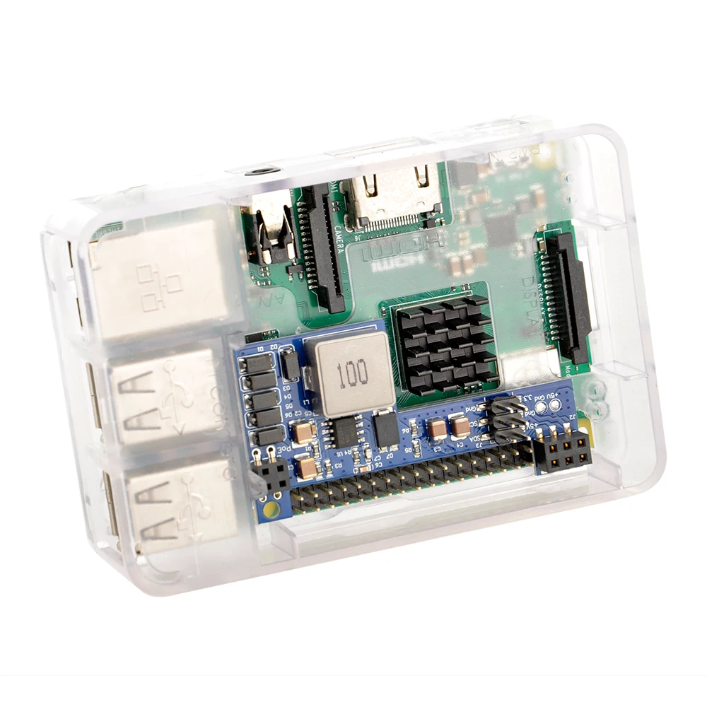  Небольшой синий модуль GPOE-PiHat 10 Вт пассивная камера PoE для Raspberry Pi 3B + или RPi