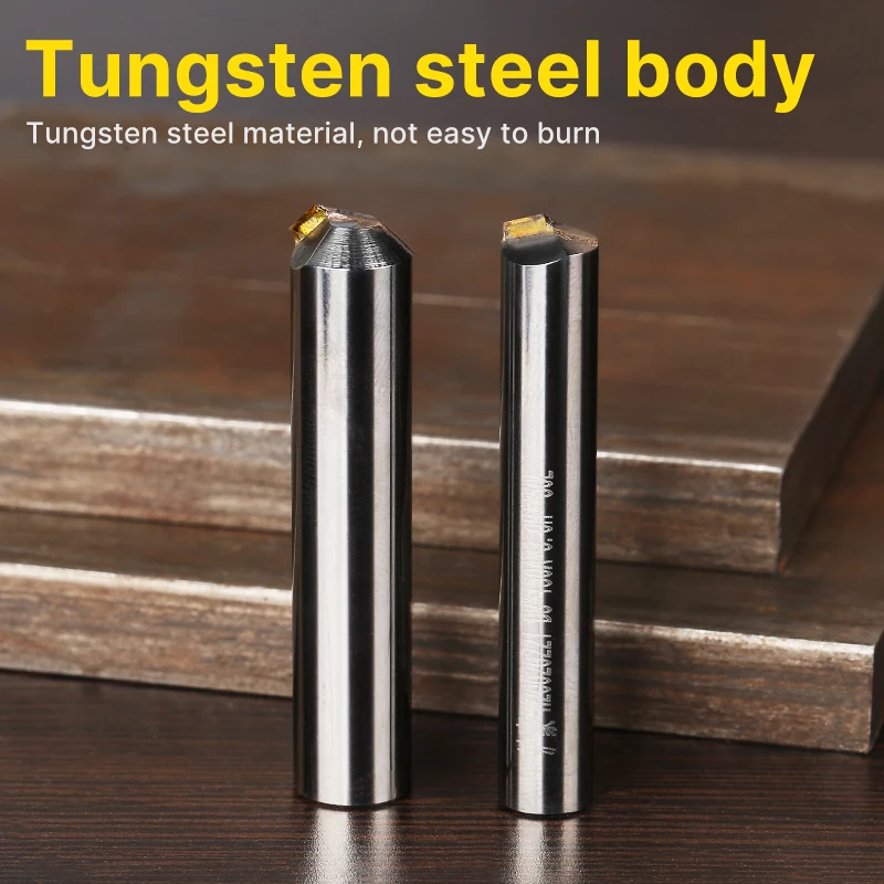 High Quality MCD Diamond endmill chamfering cutter silver copper aluminum acrylic milling cutter for metal H20010201