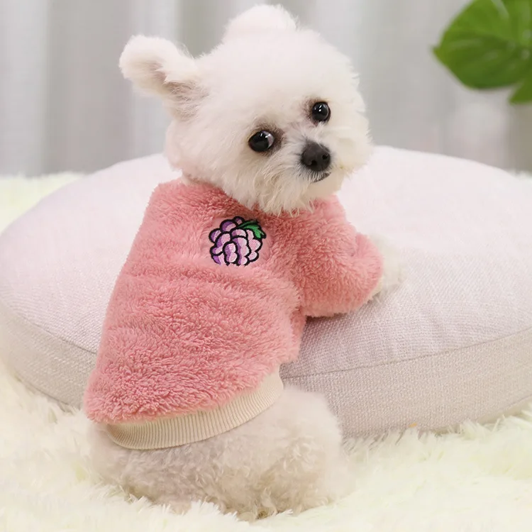 Warm and cute in autumn and winter dog pet supplies cat clothes little dog Teddy New Year pet costumes