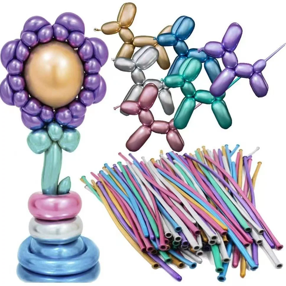 260 Magic Long Globos Balloon Soft Metallic Modelling Magic Long Balloon For Birthday Pub Celebration Decorate Party Supplies