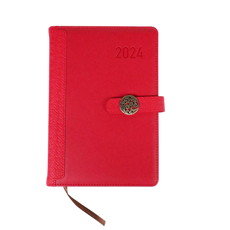 OEM Personalized English 2024 A5 Full Color Paper Hardcover Academic Dairy Monthly Planner Colorful Printed Agenda Diary Book