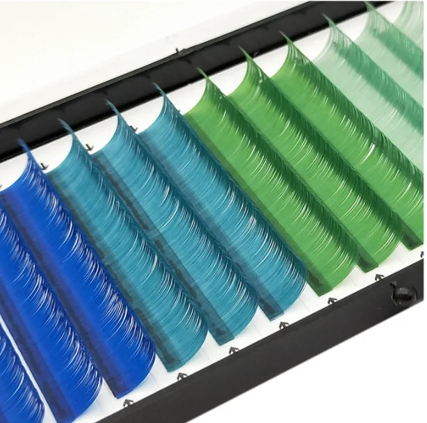 Wholesale Silk Eyelash Extensions Private Label Beautiful Volume Lash Extension Real Mink Eyelashes Color