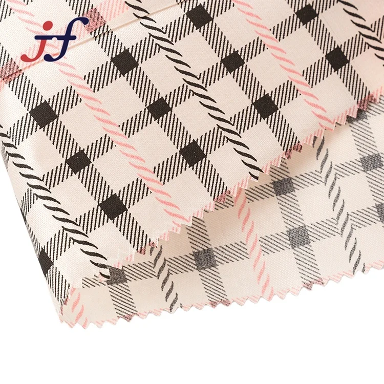 Wholesale 68GSM PA Coated Thick Stretch Lattice Polyester Satin Fabric for Bag Lining