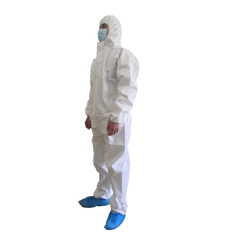 Guardwear OEM ODM En 14126 Одноразовый комбинезон противоэпидемический химический спрей костюм для биобезопасности