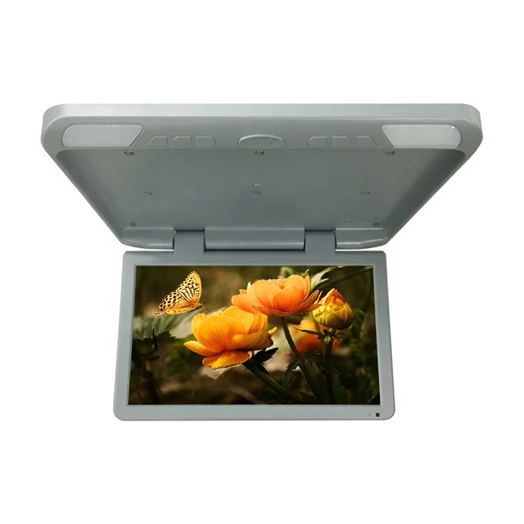Bus Coach Manual Roof Monitor 18.5inch Multimedia 2 Video Input Entertainment Player Universal Ceiling Mounted LCD TV