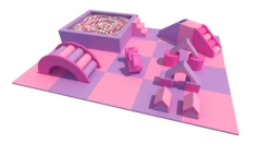 Kids Colorful Indoor Square White Balls Round Bounce House Party Velvet Baby Soft Play Ball Pit