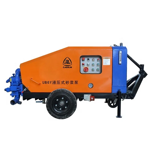 6 m3/h Double pistons hydraulic cement mortar pump with compact structure factory price