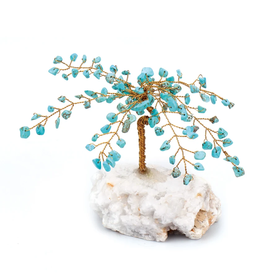 Wholesale Natural Real Multi Color Rose Quartz Amethyst Chip Chakra Healing Wire Gem Stone Gemstone Feng Shui Money Crystal Tree