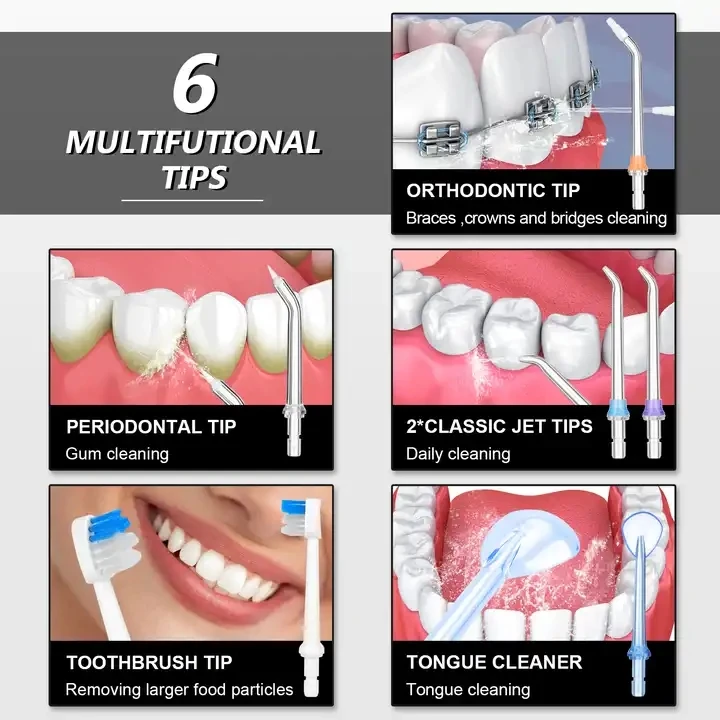 Oral Hygiene Rechargeable Dental Water Flosser 5 Modes IPX7 Waterproof Portable Oral Irrigator water toothpick