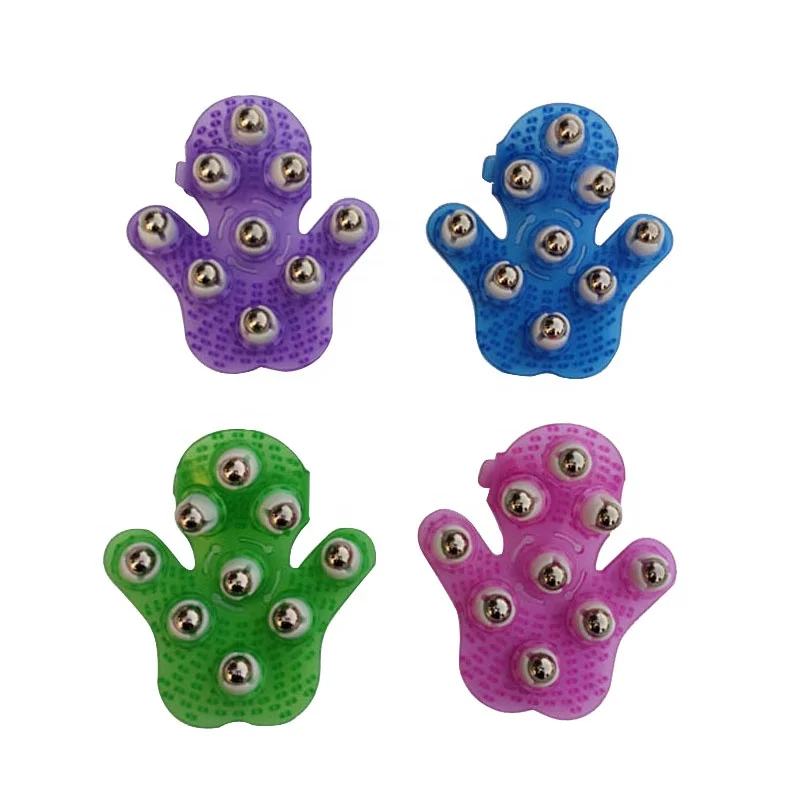 9 Steel Ball Rolling Massager ,Held Hand Massager,Palm Shaped Roller Ball Massager