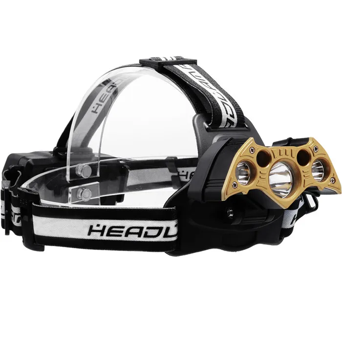 Powerful Tactical led headlamp USB Rechargeable Red flashing led headlight for camping hunting