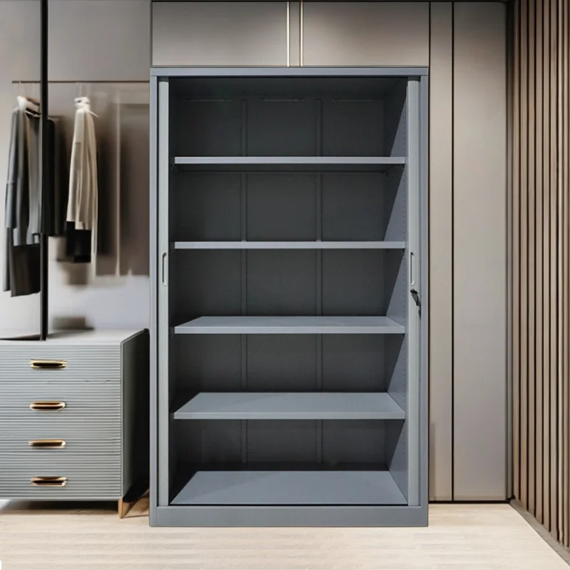 2 Rolling Tambour Door Cupboard Big Storage Space Steel Tambour File Cabinet Office Cabinet On Sale