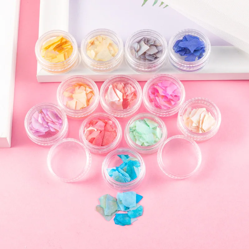 New Nail Art Sequins Mica Marble Sheet Pearl Translucent Sheet Nail Decorations