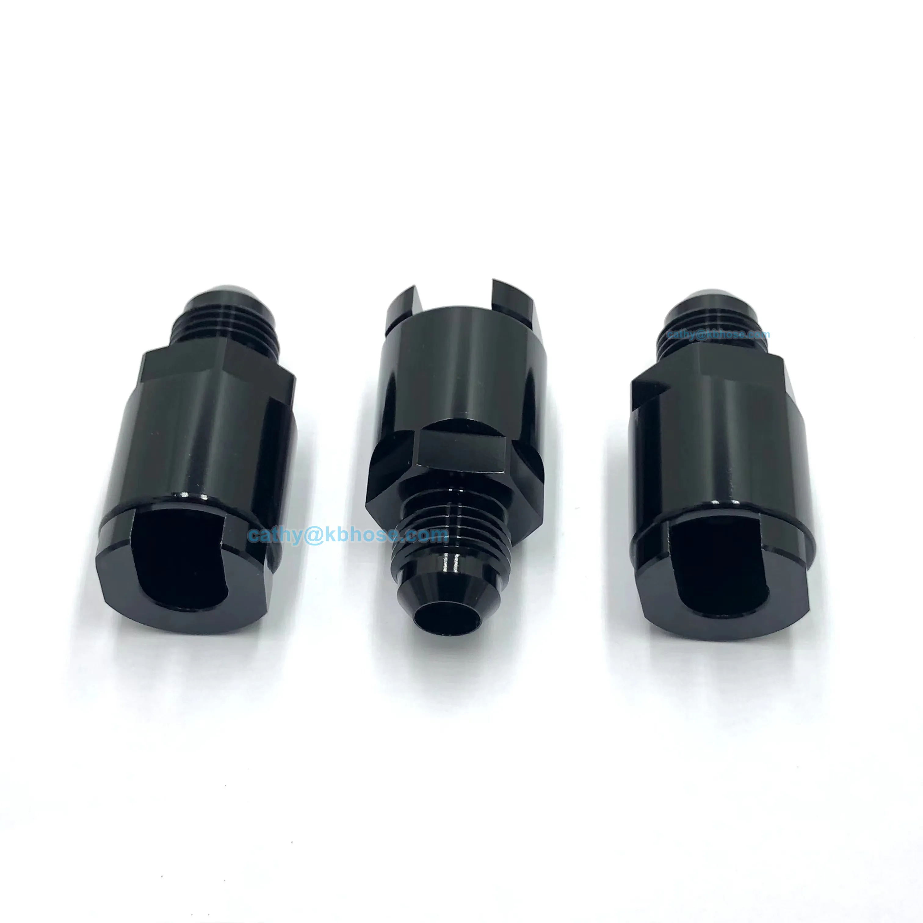 Aluminum AN8 to 3/8 Female Straight Quick-Disconnect Push-On EFI Fitting AN8 EFI Adapter Connector Rail Line Adapter