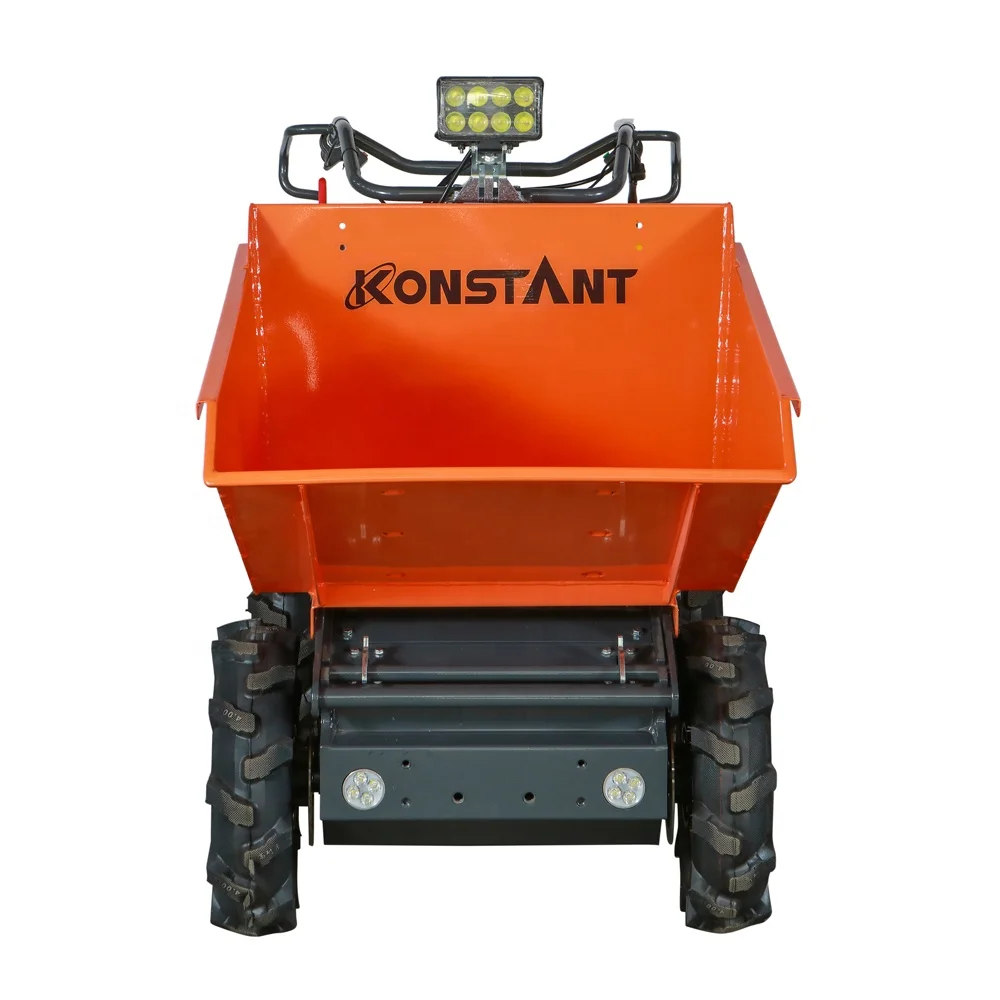 CE Four-Wheel Electric Mini Dumper Self-Loading Front Loader Dump Truck with Bucket Used Rated Load 5 Ton Drive Type Track
