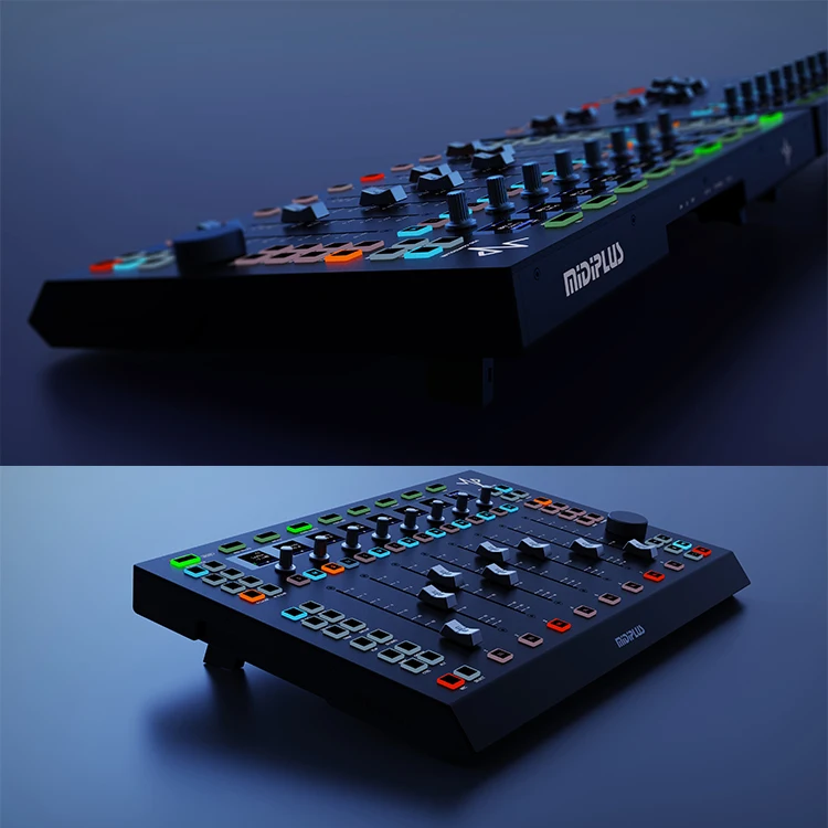 Midiplus UP Music Studio MIDI Sequencer Mixing Control Console 8 Channel DAW Controller with 8 Touch-sensitive Motorized Faders
