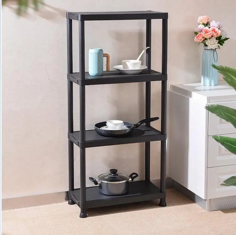Light-weight Boltless PP Storage Holders and Racks Household Multi-layer Plastic Shelf