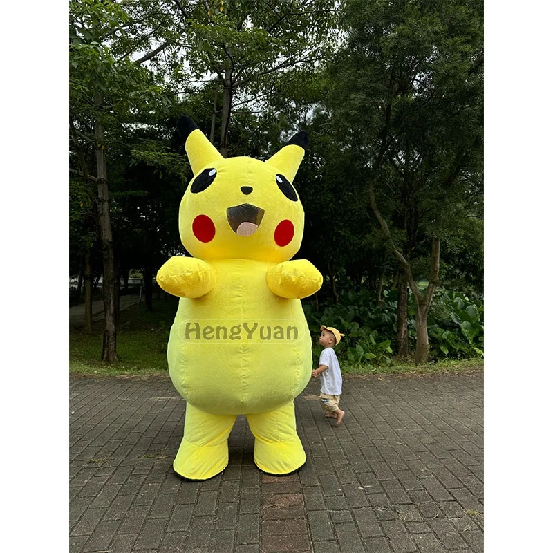 Hengyuan Hot Sale Unisex Inflatable Yellow Bear Mascot Clothing Lovely Inflatable Teddy Bear Walking Mascot Costumes Adult Dress