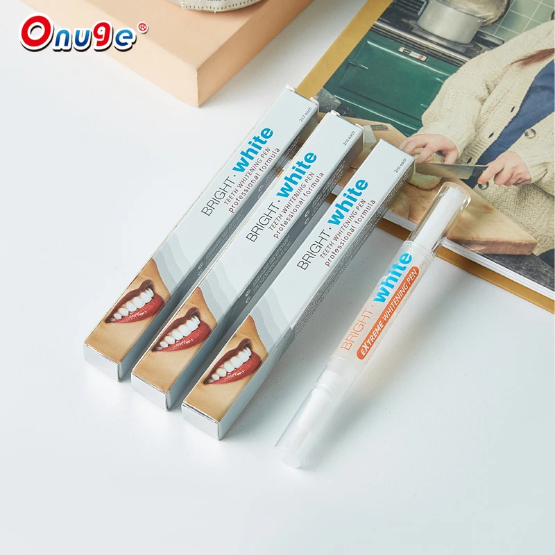 White pearl tooth whitening gel brush pencil OEM your own teeth white pen