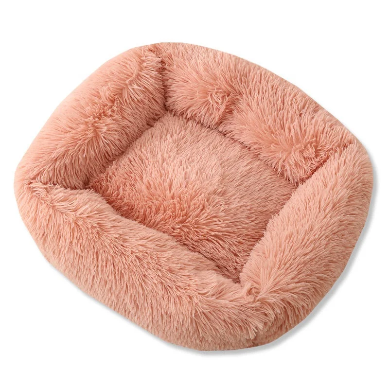 Winter Rectangle Soft Fluffy Pet Bed for Small and Big Animas