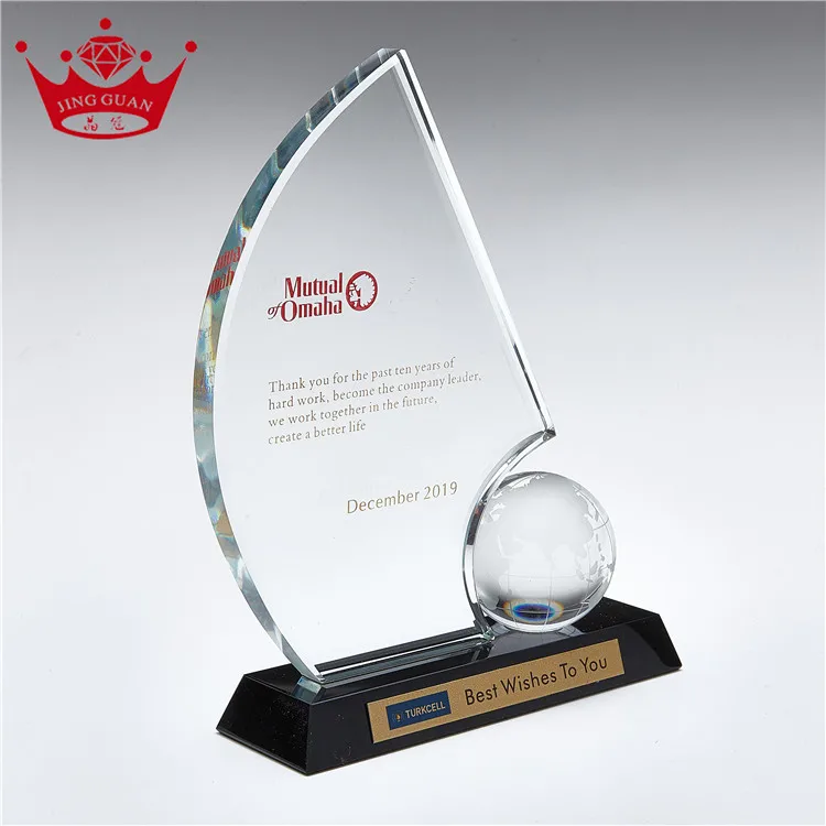 
Hot sale high quality popular employees souvenir gift business gift crystal trophy 
