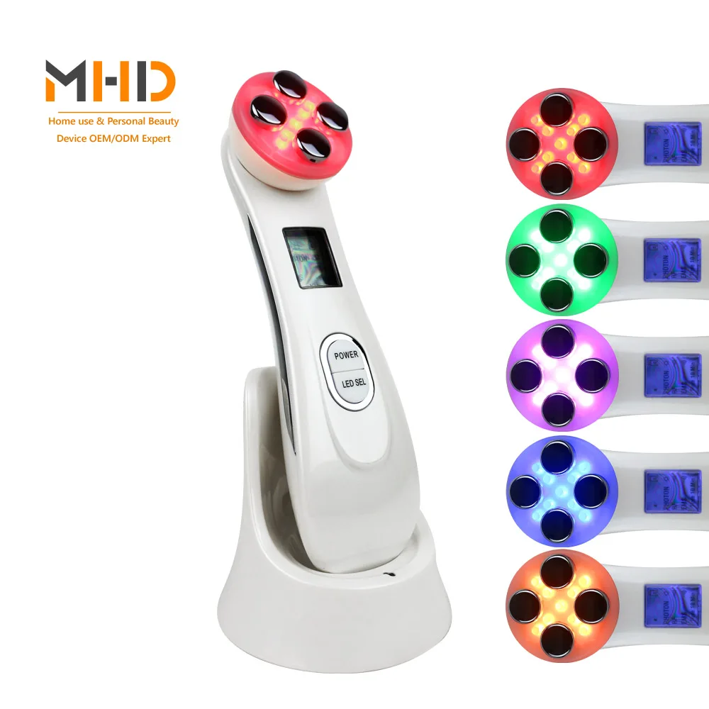 Mesotherapy Electroporation Anti-Wrinkle Face Lift Skin Tightening Machine EMS LED Photon Therapy Face Massage RF Beauty Device