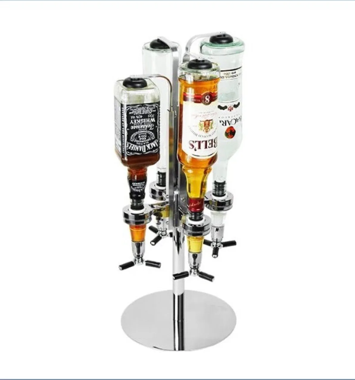 Rotary Type 4 or 6 Heads  Aluminium Bracket Stand Support Wall Dispenser Beverages Liquor Wine Bar Butler For Red Wine Beer
