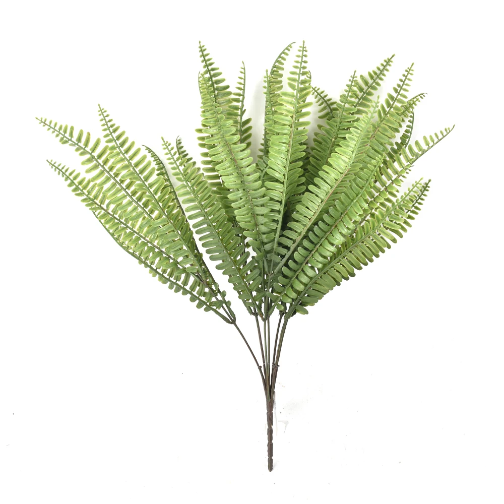 HuiCai factory wholesale faux greenery plants fake ferns artificial leaves hanging 38cm length