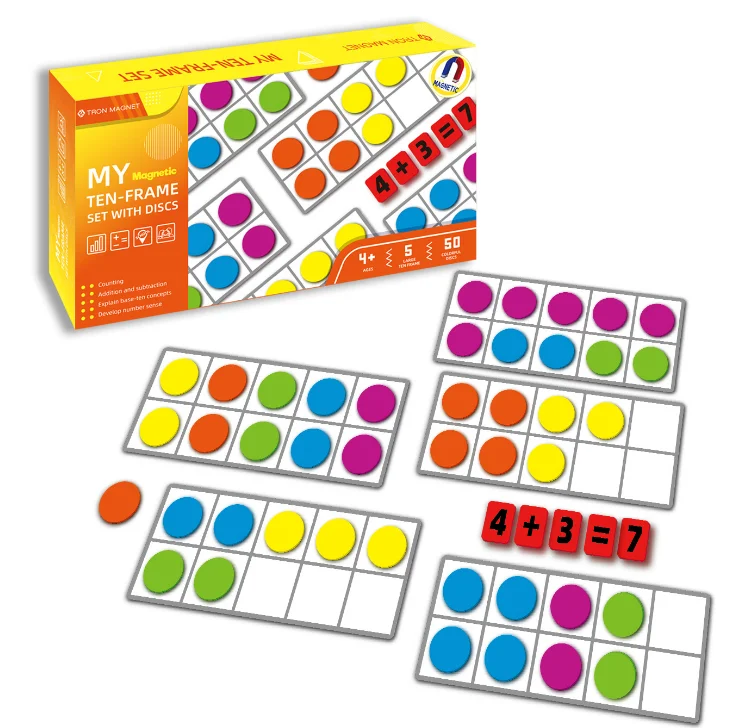 Customize Math Manipulatives 48 PCS Magnetic Ten Frames for Classroom & Kindergarten
