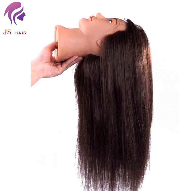 wholesale Real 100human hair mannequin head training doll head for salon practice hairstyling skill cosmetology academy class