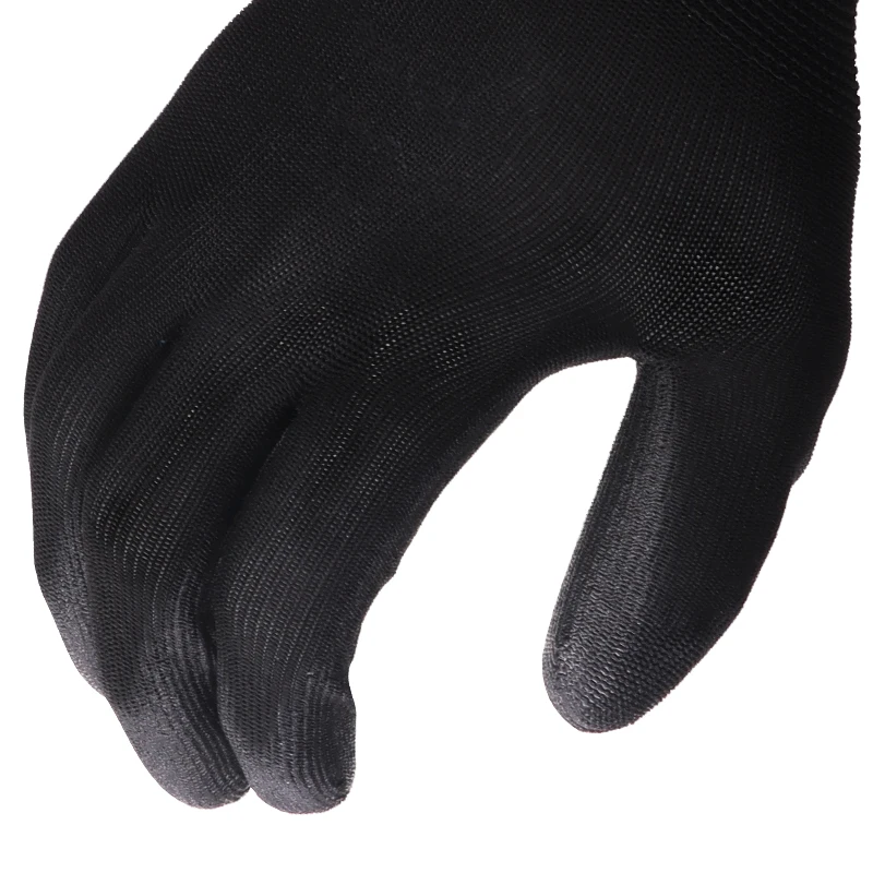 XINGYU 24 Gram PU Polyester Rubber Gloves for Work Goal Keeper Rubber PU Palm Hand PU Safety Gloves