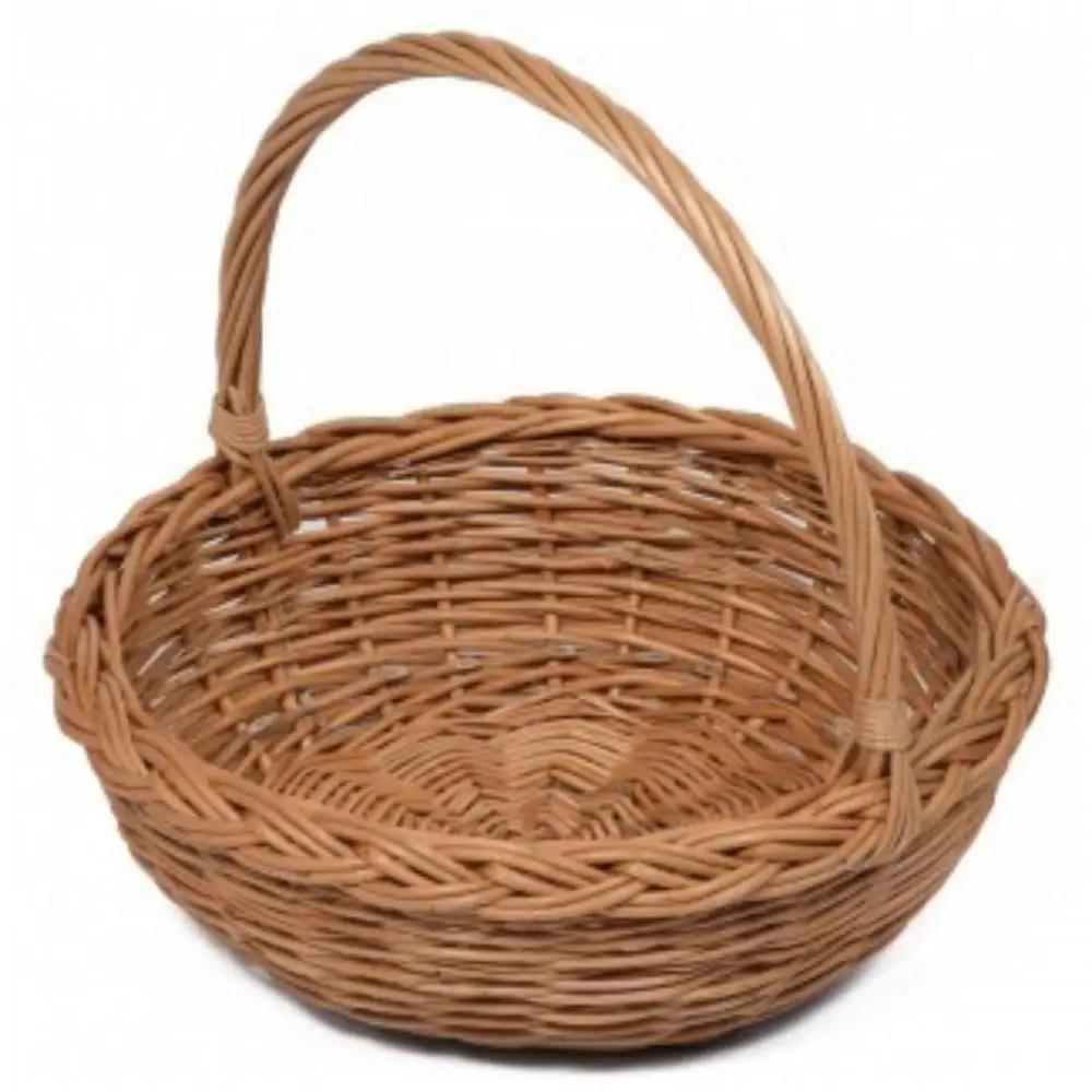 Best quality Natural Willow - Handle Basket for food storage indoor outdoor picnic most comfortable experience