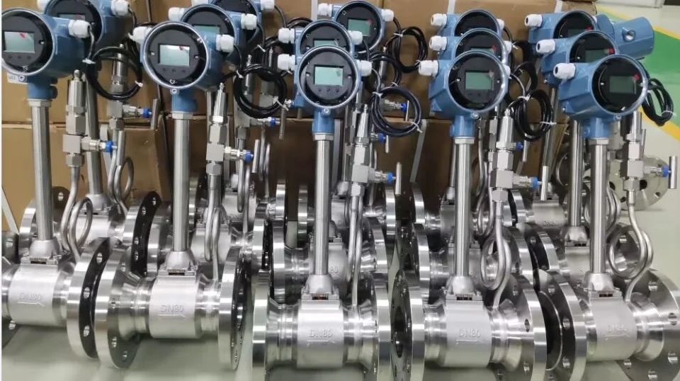 Digital Textile Flow meter Steam Gas Vortex Type DN50 DN80 LUGB Steam Flow meter 4-20mA