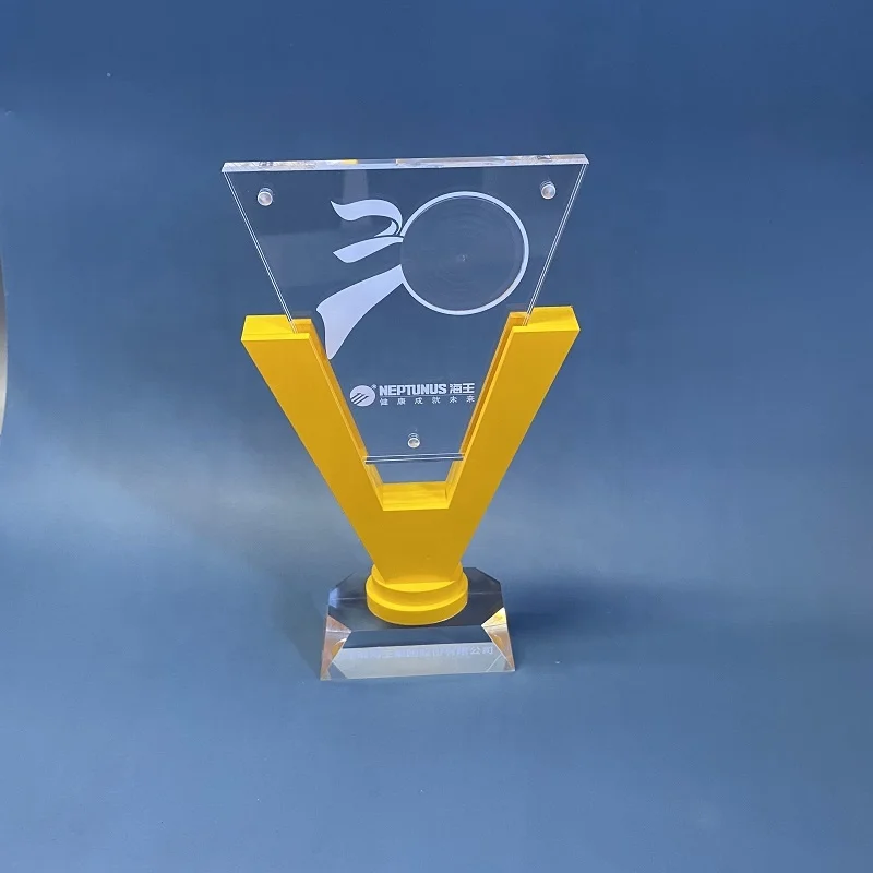 Luxury Acrylic Glass Trophy Custom Crystal Award With Base For Gift wholesale acrylic trophy custom acrylic awards