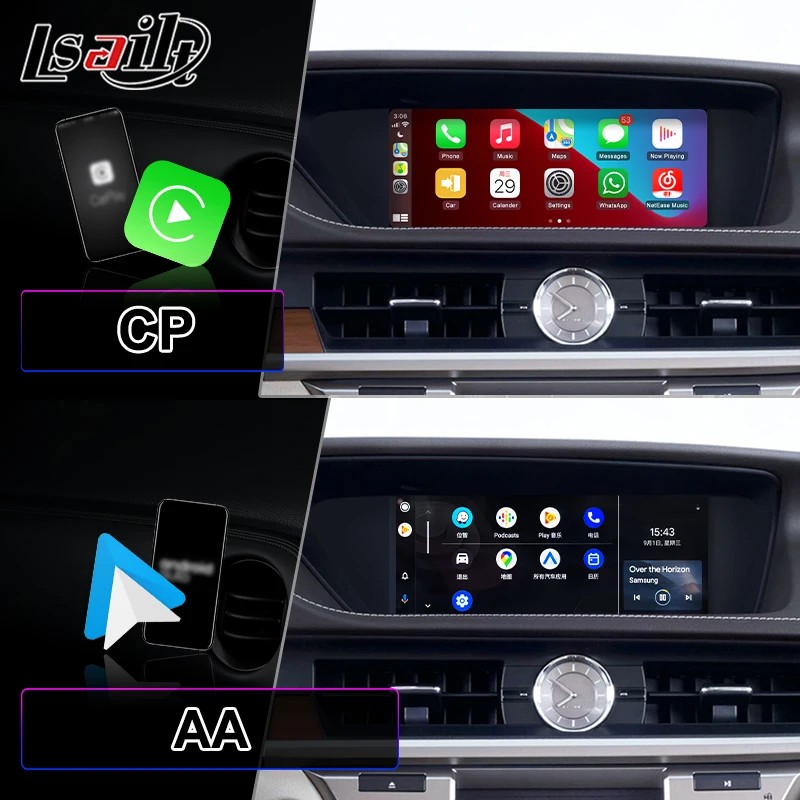 Lsailt CP AA 10.25 Inch Android Car Multimedia Play HD Screen for Lexus ES200 ES250 ES 200 Knob Control 2012-2018
